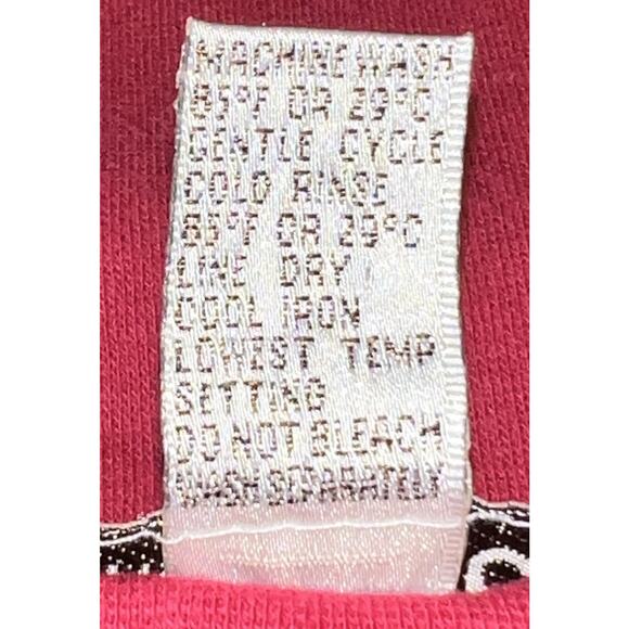 Vtg One Step Up Bodysuit Leotard - Red - Long Sleeve Gathered Shoulder - Size S - Picture 7 of 10